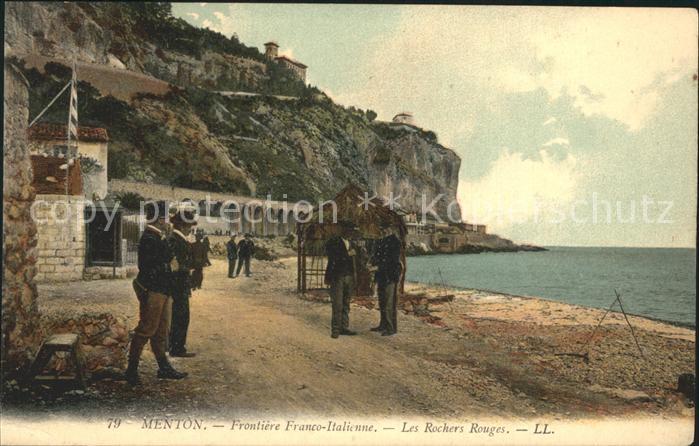 Menton Alpes Maritimes Frontiere Franco Italienne Les Rochers Rouges
