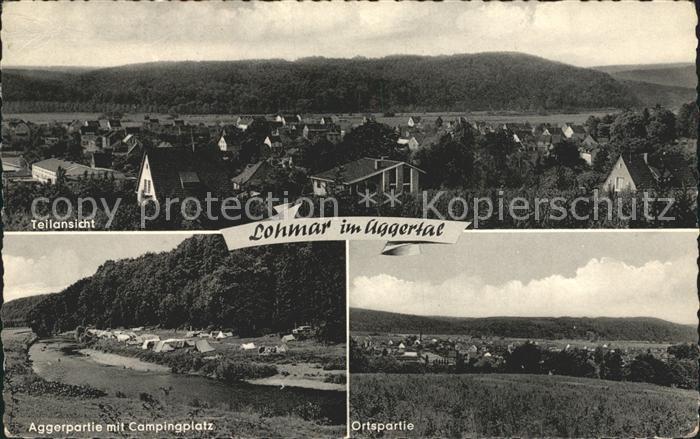 Lohmar Teilansicht Aggerpartie mit Campingplatz Ortspartie