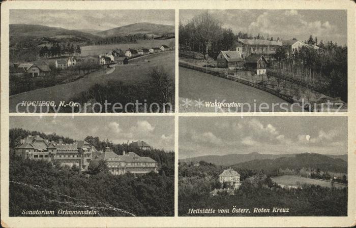 Hochegg Waldpension Sanatorium Grimmenstein Heilstaette vom Roten Kreuz