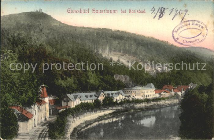 Giesshuebl-Sauerbrunn Tschechien Partie am Fluss