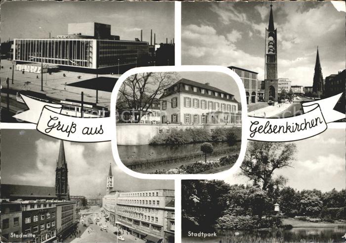GELSENKIRCHEN NRW Stadthalle Kirche Stadtmitte Stadtpark