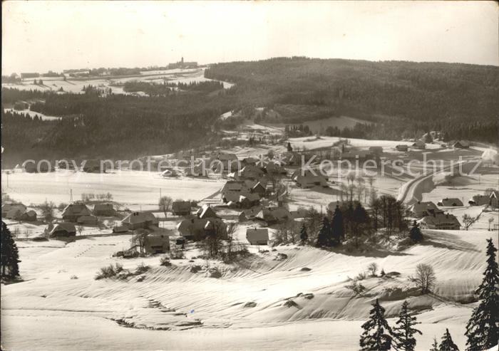 Haeusern Schwarzwald Winter Panorama