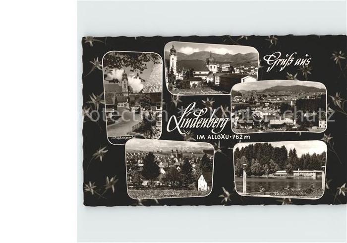 Lindenberg Allgaeu Teilansichten Kirche Nagelfluhkette Waldsee