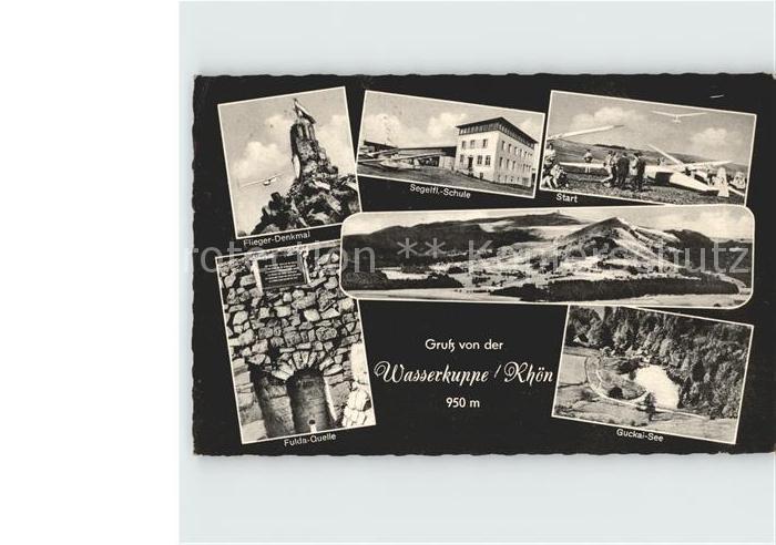 Wasserkuppe Rhoen Fliegerdenkmal Segelflug Schule Flugzeug Fulda Quelle Guckai S