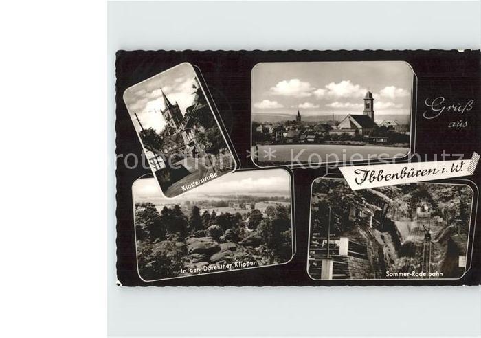 Ibbenbueren Klosterstrasse Kirche Sommer Rodelbahn Doerenther Klippen