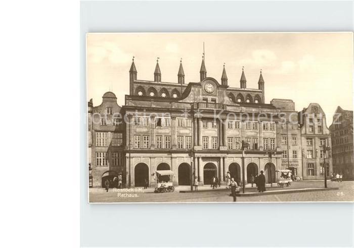 ROSTOCK  CITY Rathaus Trinks Postkarte