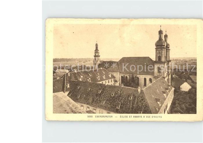 Ebersmunster Eglise et Abbaye a vue d_oiseau