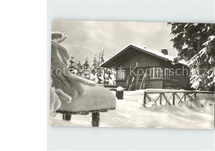 Ilmenau Thueringen Waldgasthaus Bobhuette Wintersportplatz