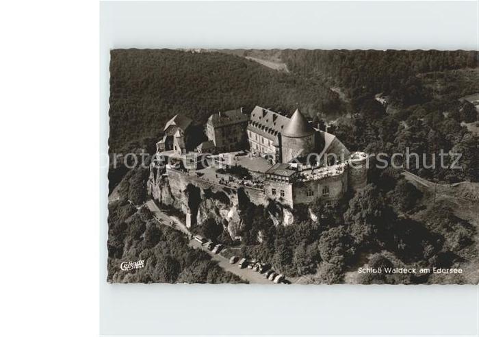 Waldeck Edersee Schloss Fliegeraufnahme