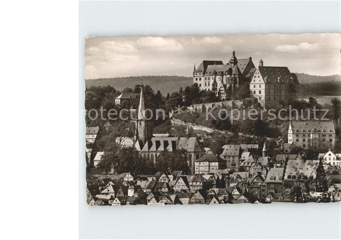 Marburg Lahn Altstadt mit Schloss