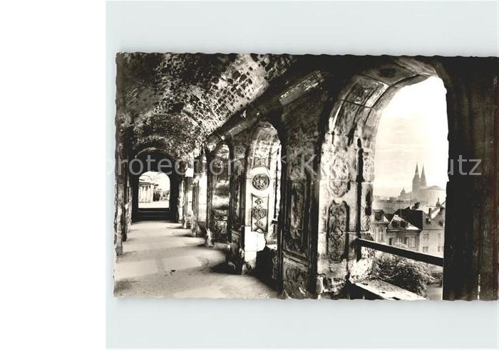 TRIER  CITY Porta Nigra Wehrgang mit Blick zum Dom