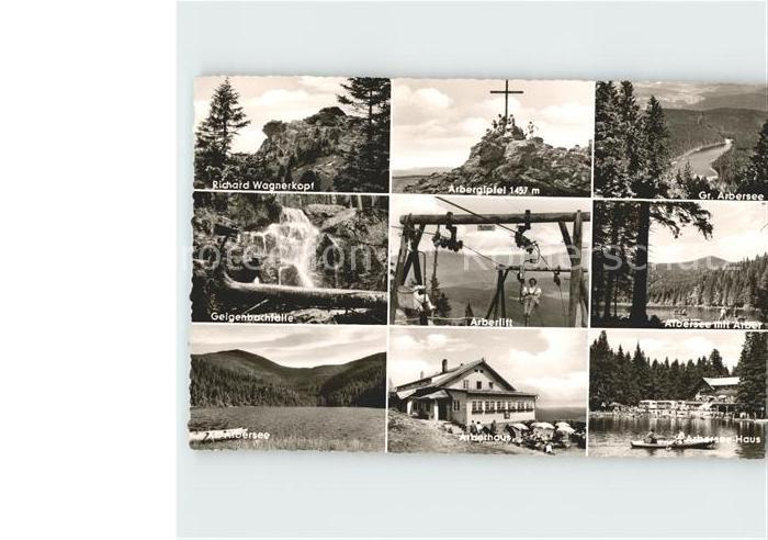 Grosser Arber Bergstation Arber Haus Gipfelkreuz Arbersee Sessellift