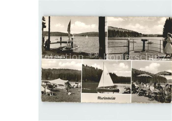 Marienheide Brucher Talsperre Lingese Talsperre Campingplatz Segelboot Restauran