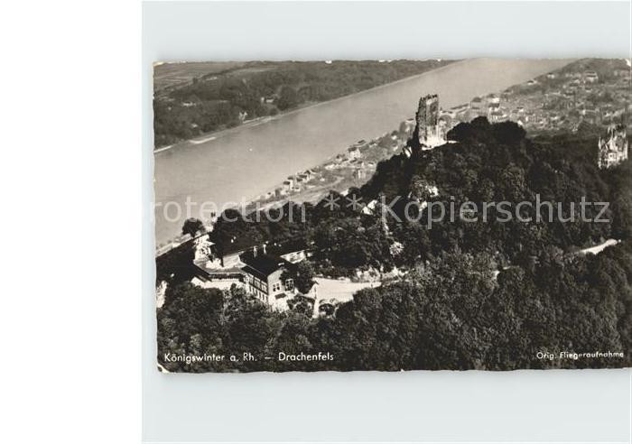 Koenigswinter Drachenfels Fliegeraufnahme