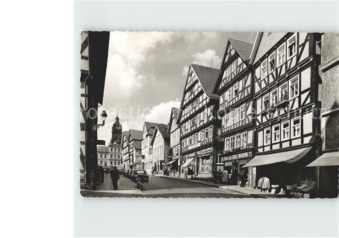 Bad Wildungen Brunnenstrasse Fachwerkhaeuser