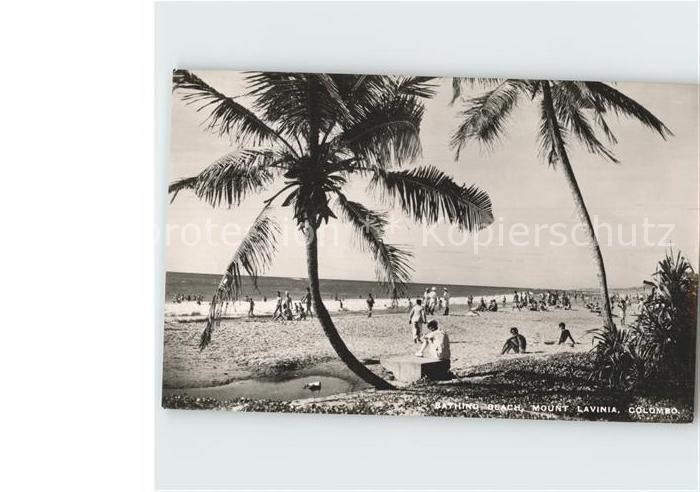 Colombo Ceylon Sri Lanka Bathing Beach Mount Lavinia