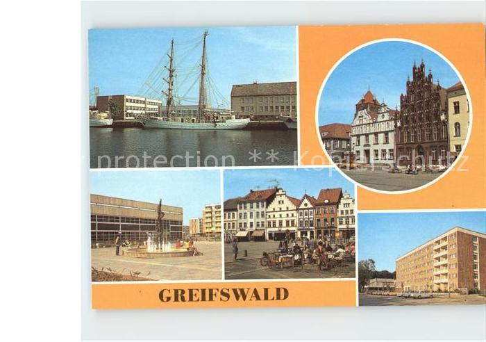 Greifswald Mecklenburg Vorpommern Segelschulschiff Wilhelm Pieck Platz der Freun