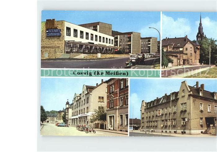 Coswig Sachsen Strasse der Befreiung Friedrich Engels Platz Bahnhofstrasse Ratha