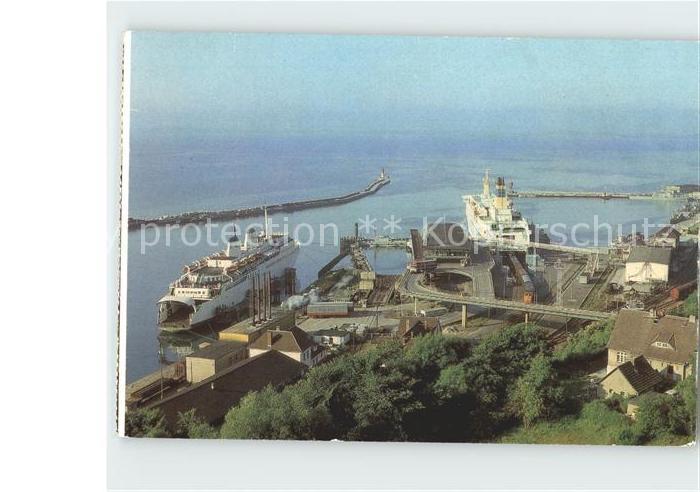 Sassnitz Ostseebad Ruegen Faehrhafen Fliegeraufnahme