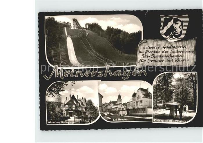 Meinerzhagen Skisprungschanze Kinderspielplatz Volkspark Hauptstrasse Wasserburg