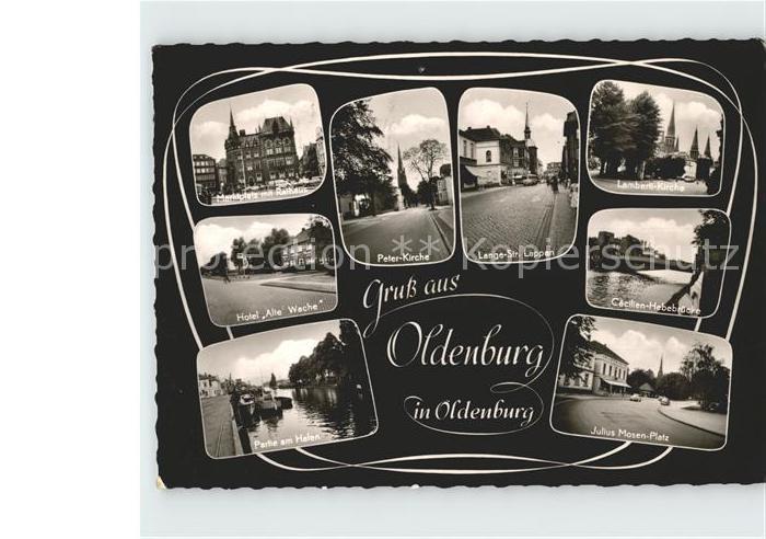 Oldenburg Niedersachsen Marktplatz Rathaus Kirche Lange Strasse Hebebruecke Plat