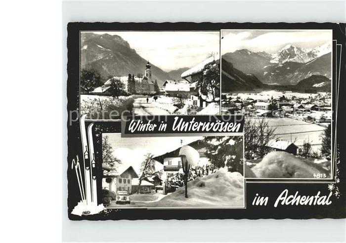 Unterwoessen Winterpanorama Achental Wintersportplatz Alpen