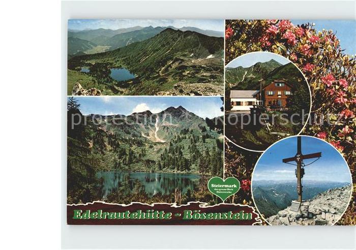 Hohentauern Edelrautehuette Grosser Scheiblsee Boesenstein Gipfelkreuz