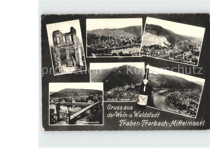 Traben-Trarbach Grevenburg Bruecke Weinstadt Waldstadt an der Mosel