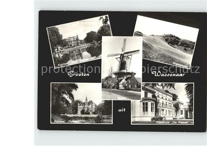 Wassenaar Kasteel Raadhuis Molen Schloss Windmuehle