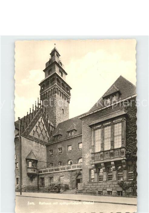 ZEITZ Sachsen-Anhalt Rathaus mit spaetgotischem Giebel