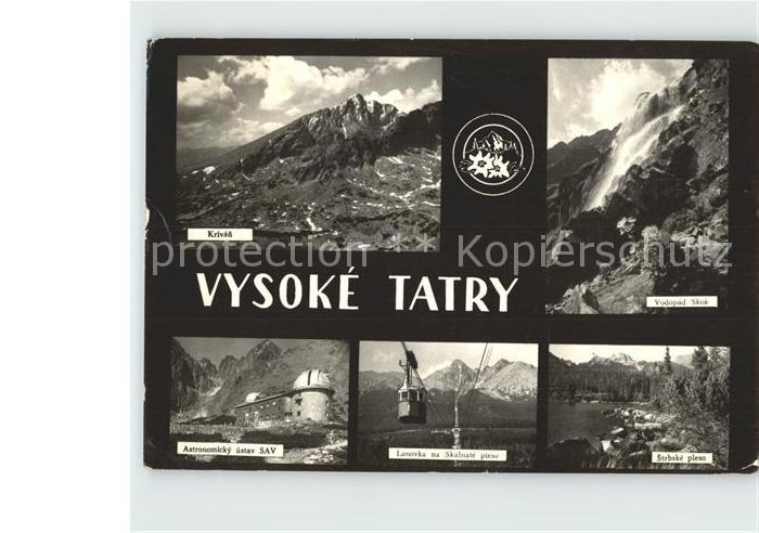 Vysoke Tatry Krivan Strbske pleso Wasserfall Oberservatorium Bergbahn