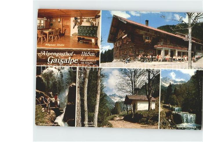 Reichenbach Oberstdorf Alpengasthof Gaisalpe Kapelle Wasserfall Gaisbachtobel Ne