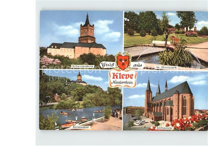 Kleve Schwanenburg Moritzpark Kermisdahl Stiftskirche Wappen