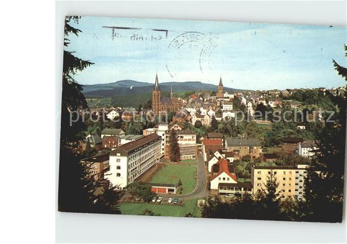 Kirchen Sieg Stadtblick mit Giebelwand