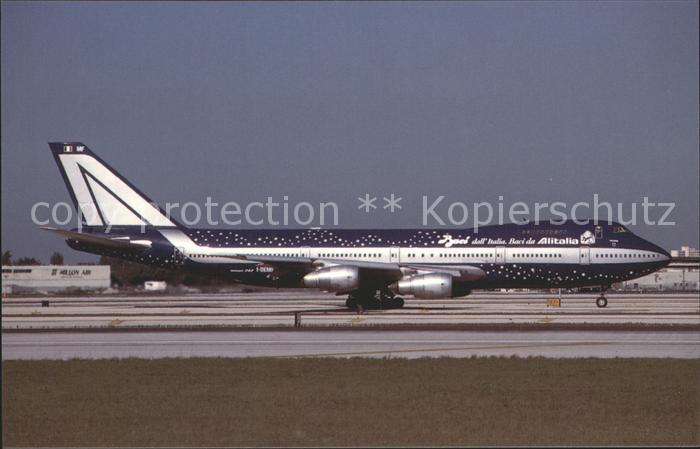 Flugzeuge Zivil Alitalia Boeing 747-200 I-DEMF Baci dall'Italia