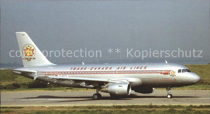 Flugzeuge Zivil Air Canada A 319-114 D-AVYV/C-FZUH cn 0711 mfd 1997