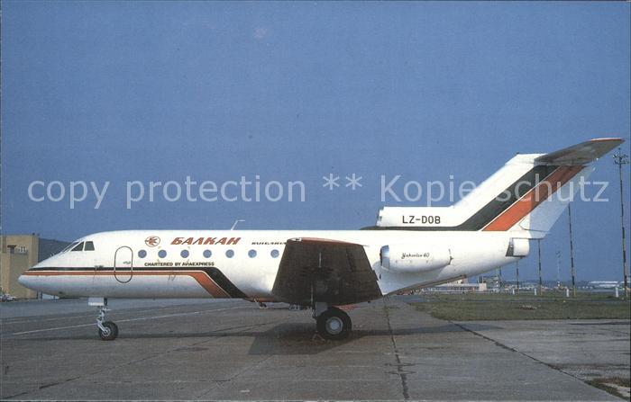 Flugzeuge Zivil AviaExpress Balkan Yak-40 LZ-DOB c/n 9340432