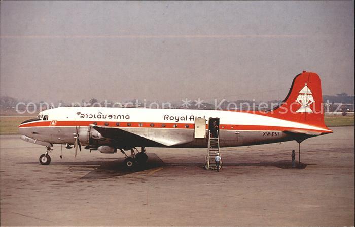 Flugzeuge Zivil Royal Air Lao McDouglas DC-4 XW-PNI