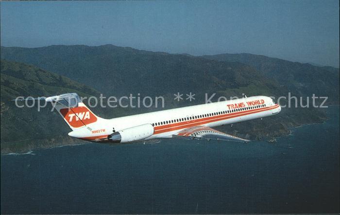 Flugzeuge Zivil TWA Trans World Airlines McDonnell Douglas Super 80