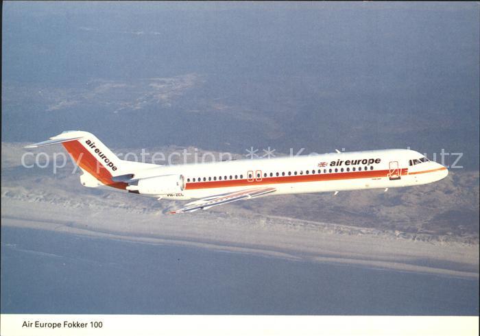Flugzeuge Zivil Air Europe Fokker 100