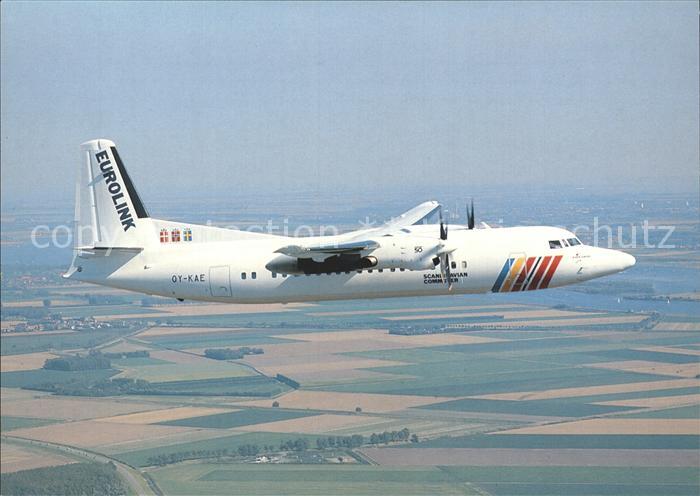 Flugzeuge Zivil SAS Scandinavian Commuter Fokker 50 OY-KAE