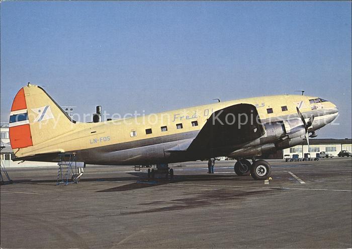 Flugzeuge Zivil Fred. Olsen Curtiss C-46R LN-FOS cn 30257