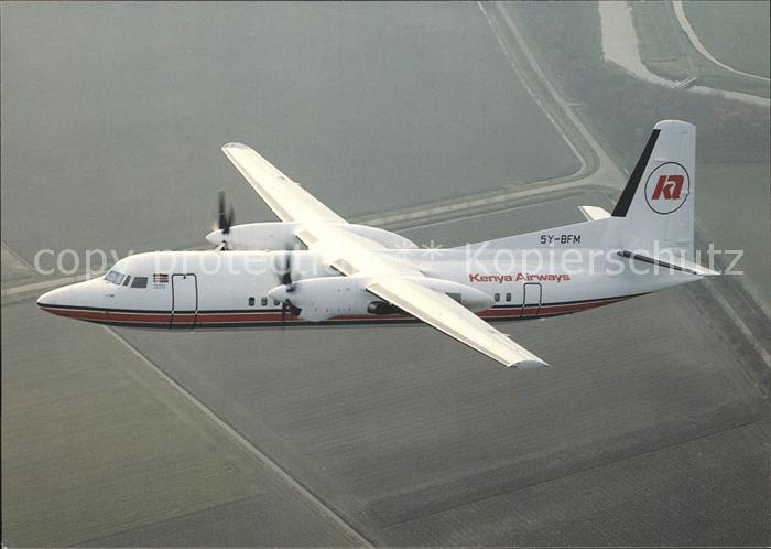 Flugzeuge Zivil Kenya Airways Fokker 50 5Y-BFM