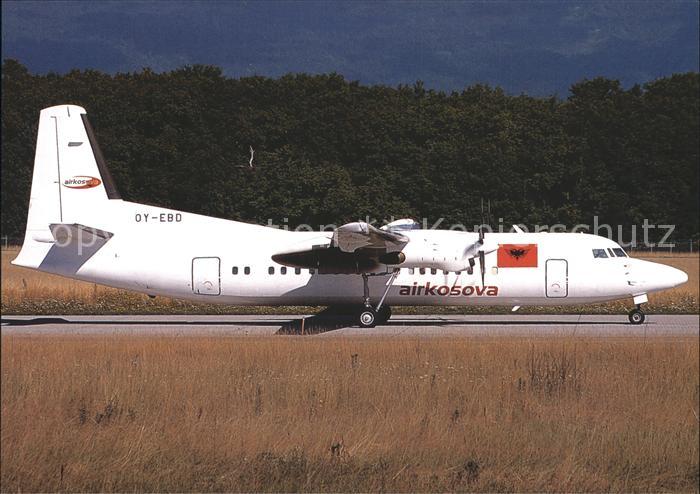 Flugzeuge Zivil Air Kosova Fokker 50 OY-EBD c/n 20119