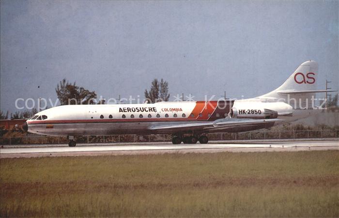 Flugzeuge Zivil Aerosucre Colombia Aerospatiale Caravelle IIR HK-2850 c/n 261