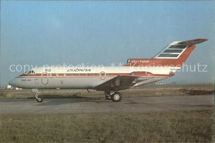 Flugzeuge Zivil Cubana Yakovlev YAK-40 CU-T1221