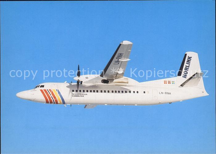 Flugzeuge Zivil SAS Scandinavian Commuter Fokker 50 LN-RNH