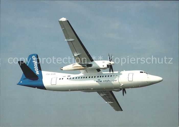 Flugzeuge Zivil KLM Cityhopper Fokker 50 PH-KVA