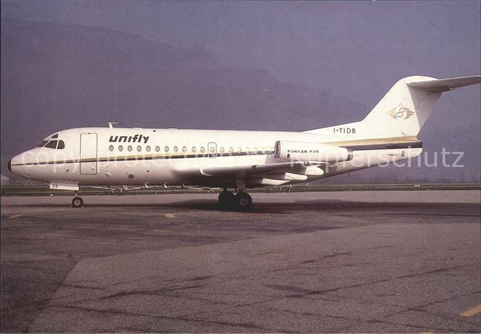 Flugzeuge Zivil Uniflly Fokker F-28 Fellowship 1000 I-TIDB cn 11006