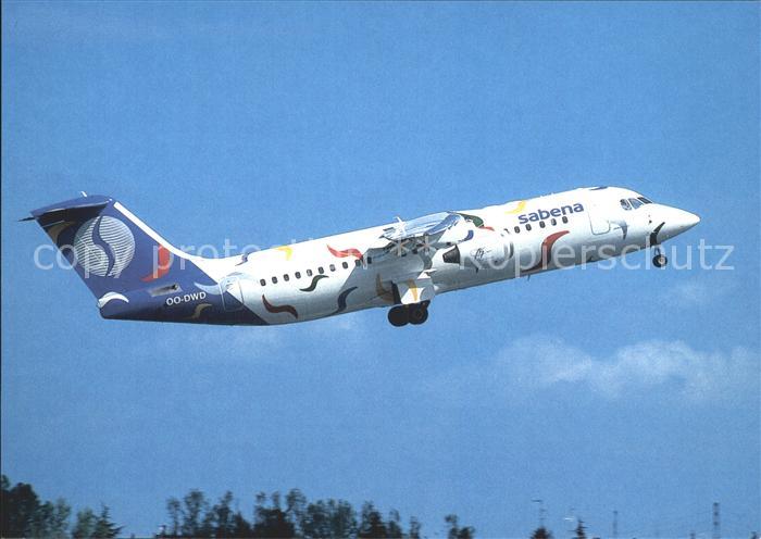 Flugzeuge Zivil Sabena Avro 146-RJ100 OO-DWD cn E3324